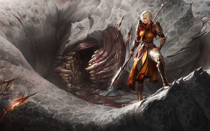 Diablo III, Diablo, Videospiele, Fantasy Art, Digital Art, Fantasy Girl, HD-Hintergrundbild