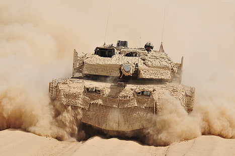 sand, MBT, huvudstridsvagn, pansar, tank, Leopard 2A5, Bundeswehr, HD tapet HD wallpaper