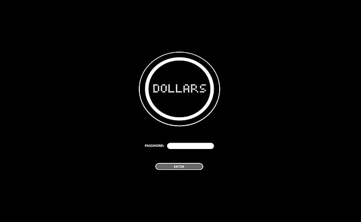 Enter Your Password, white dollars text, Computers, Others, Your, Enter, Password, HD wallpaper
