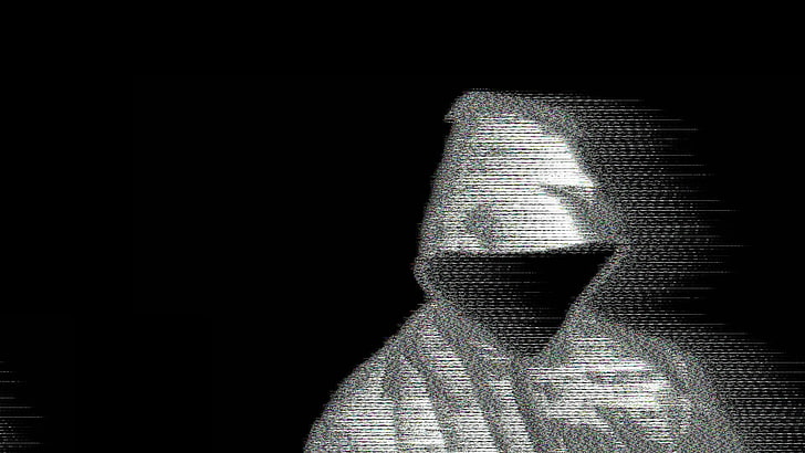 ilustrasi orang yang mengenakan hoodie, Death Grips, musik, hood, Wallpaper HD