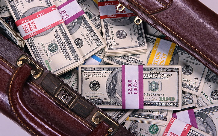 sacs, benjamin, factures, dollar, Franklin, argent, Fond d'écran HD