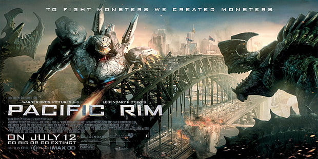 Pacific Rim movie poster, Pacific Rim, movies, movie poster, HD wallpaper HD wallpaper