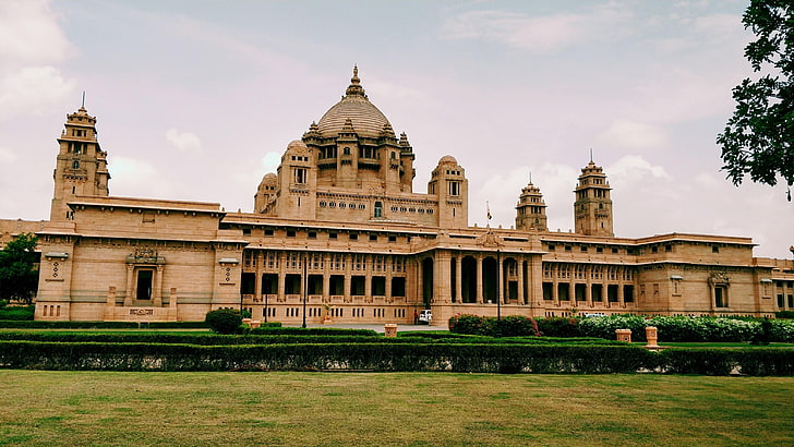 palace, royal, monument, castle, india, jodhpur, sightseeing, umaid bhawan palace, HD wallpaper