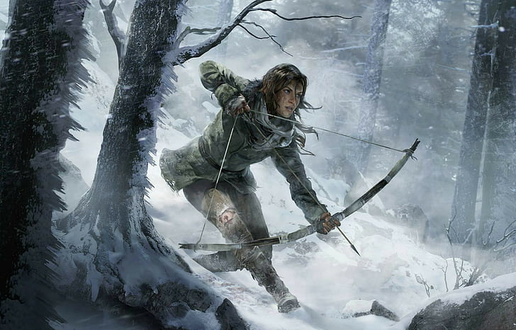 Lara Croft, Tomb Raider, archer, Rise of the Tomb Raider, archery, HD wallpaper