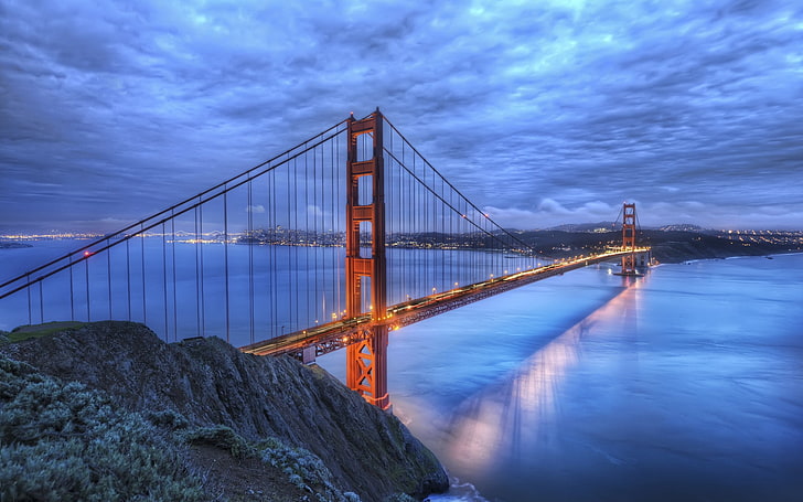 جسر ، سان فرانسيسكو ، الولايات المتحدة الأمريكية ، جسر البوابة الذهبية، خلفية HD