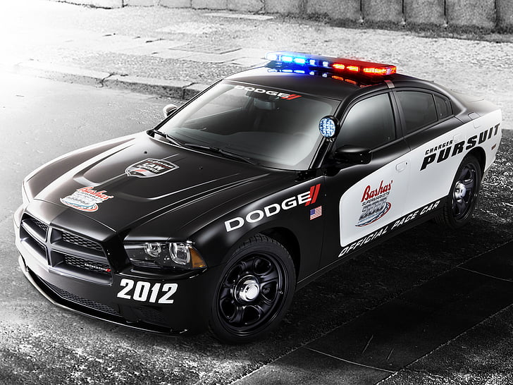 2012, charger, dodge, muscle, nascar, pace, police, pursuit, HD wallpaper