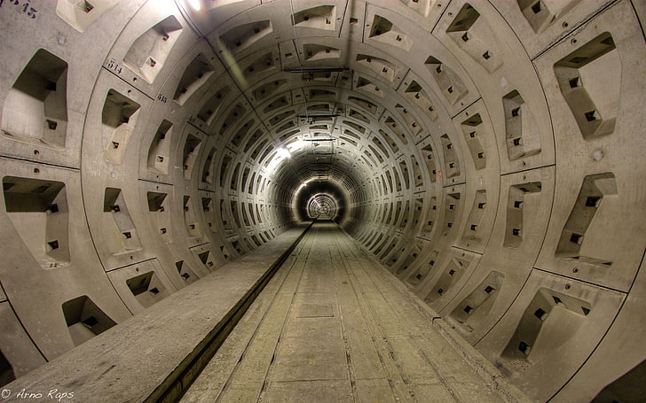 pasillo, túnel, tren, Fondo de pantalla HD