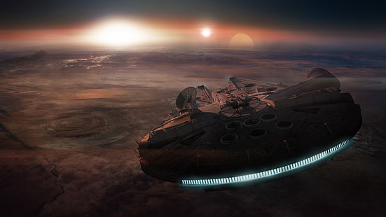 Millennium Falcon, Planet, Star Wars, Raumschiff, Millennium Falcon, HD-Hintergrundbild HD wallpaper