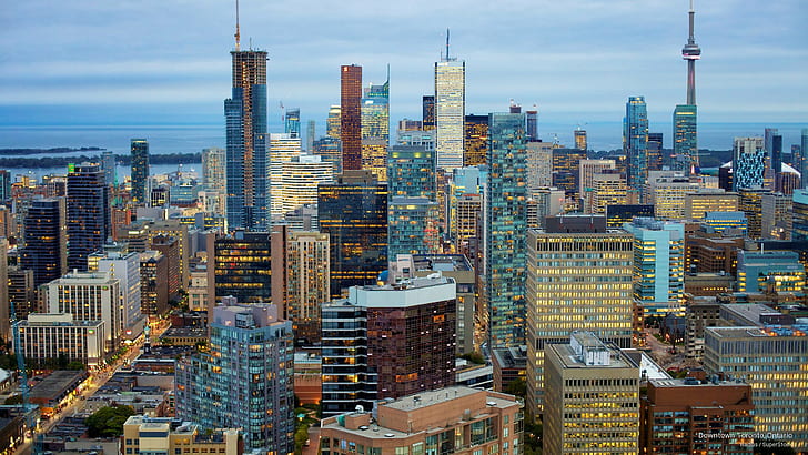 Downtown Toronto, Ontario, Architettura, Sfondo HD