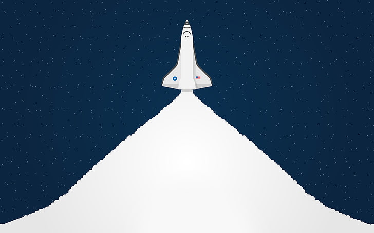 Minimal, Launch, Spacecraft, Space Shuttle, HD wallpaper