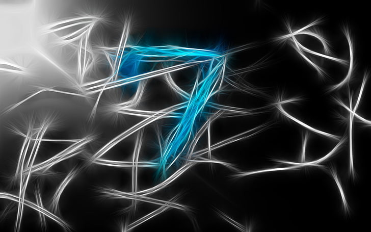 white muscle strand, abstract, selective coloring, digital art, blue, shapes, lines, cyan, numbers, HD wallpaper