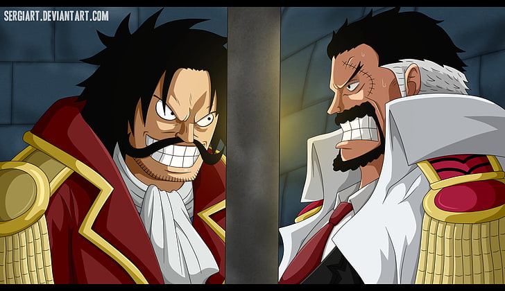 One Piece Zeichen Collage, Anime, One Piece, Garp, Gol D. Roger, HD-Hintergrundbild