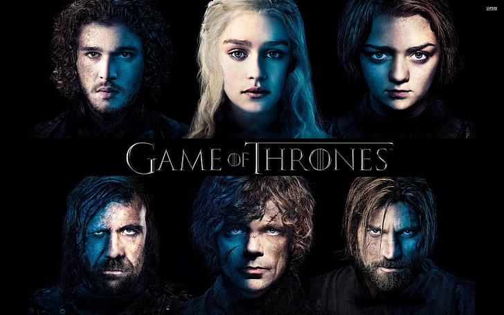 Game of Thrones (TV-Serie 2011–), Plakat, Kit Harington, Game of Thrones, Schwarz, Fantasy, Schauspielerin, Daenerys Targaryen, Jon Snow, Emilia Clarke, Schauspieler, HD-Hintergrundbild