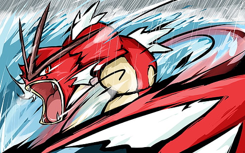 Pokemon Gyarados illustration, ishmam, Pokémon, Gyarados, Shiny Gyarados, HD wallpaper HD wallpaper