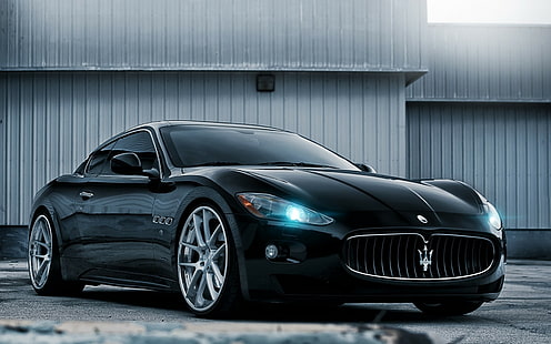 Maserati Granturismo HD, coupé maserati nero, auto, maserati, granturismo, Sfondo HD HD wallpaper