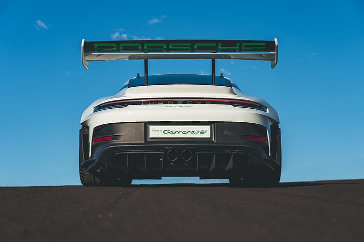 911, Porsche, vue arrière, Porsche 911 GT3 RS, hommage à Carrera RS, Fond d'écran HD