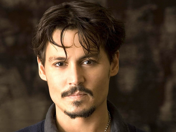 Johnny Depp, kändisar, man, mogen, lockigt hår, halsband, johnny depp, kändisar, man, mogen, lockigt hår, halsband, HD tapet