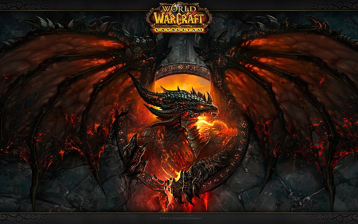Schermata di sfondi di World of Warcraft, drago, World of Warcraft, World of Warcraft: Cataclysm, videogiochi, Sfondo HD