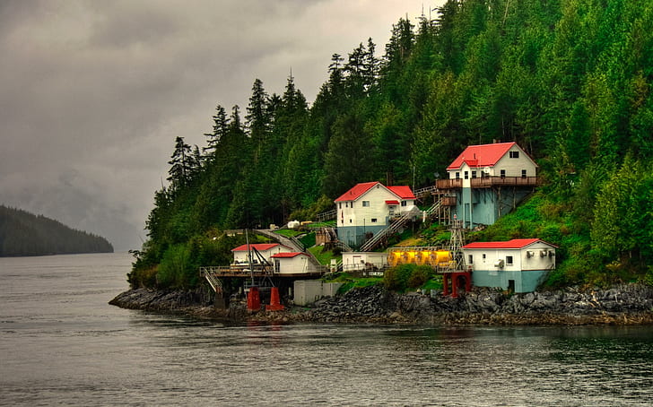 Boat Bluff Of British Columbia, pesiar, tebing perahu, alaska, semangat yorktown, british columbia, hewan, Wallpaper HD