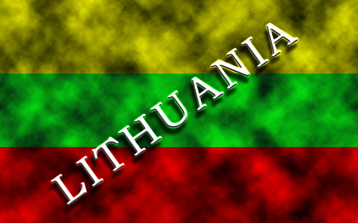 ليتوانيا ، العلم ، علم ليتوانيا ، ليتوانيا ، العلم، خلفية HD