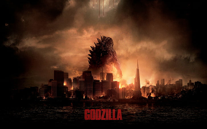 2014, apokalyptisch, dunkel, Dinosaurier, Godzilla, Monster, Film, sci, HD-Hintergrundbild