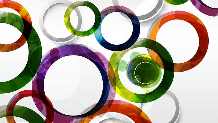 abstrak, lingkaran, bola, latar belakang sederhana, seni digital, Wallpaper HD