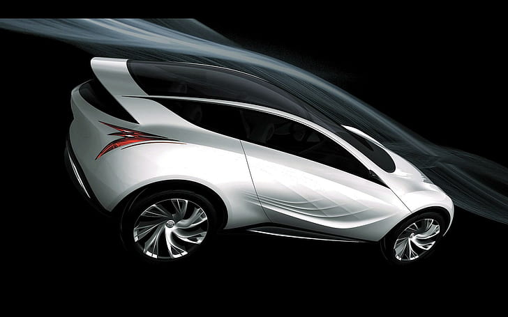 Mazda Kazamai Concept 5, gray sports coupe, concept, mazda, kazamai, HD wallpaper