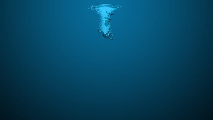 sous l'eau, se noyer, Fond d'écran HD