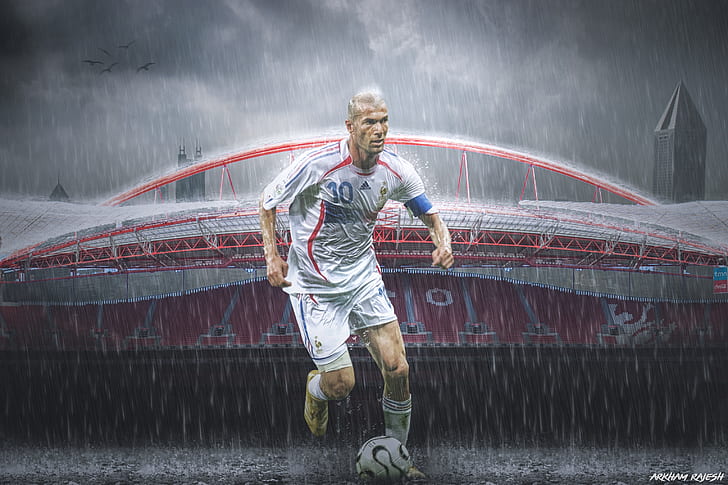 Fútbol, ​​Zinedine Zidane, francés, Fondo de pantalla HD