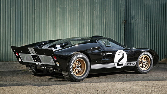 Ford, Ford GT40 Le Mans, czarny samochód, samochód, samochód wyścigowy, wyścigi, samochód sportowy, supersamochód, Tapety HD HD wallpaper