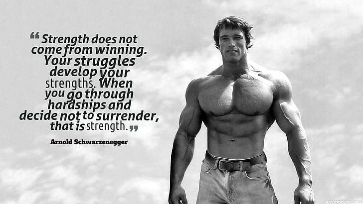 citazione, motivazionale, Arnold Schwarzenegger, Sfondo HD