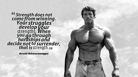 citazione, motivazionale, Arnold Schwarzenegger, Sfondo HD HD wallpaper