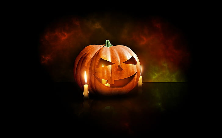 Halloween Labu, liburan, halloween, labu, bahagia, musim gugur, alam dan pemandangan, Wallpaper HD
