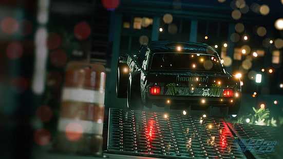 coche negro, Need for Speed, 2015, videojuegos, Ken Block, 1965 Ford Mustang, Gymkhana, Fondo de pantalla HD HD wallpaper