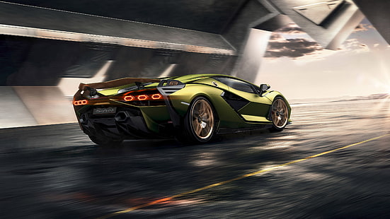 Lamborghini Sian, vehículo, automóvil, superdeportivos, Fondo de pantalla HD HD wallpaper