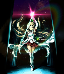 foto di Sword Art Online Asuna, Sword Art Online, Yuuki Asuna, anime, anime girls, arcobaleni, Sfondo HD HD wallpaper