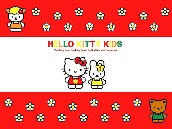 busur lucu Hello Kitty Anime Hello Kitty HD Seni, lucu, PINK, Hello Kitty, Gaun, busur, Wallpaper HD