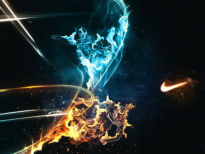 Marken Nike Fire und Ice, Marken Nike Fire, HD-Hintergrundbild HD wallpaper