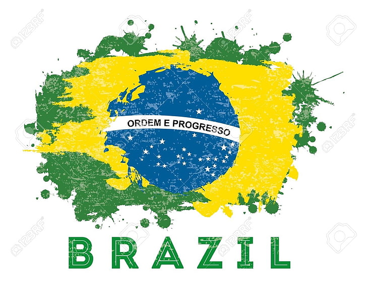 Бразилия, Бразилия, знаме, HD тапет