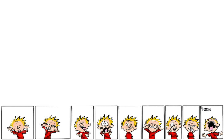Calvin and Hobbes White HD、漫画/コミック、白、およびカルバン、ホッブズ、 HDデスクトップの壁紙