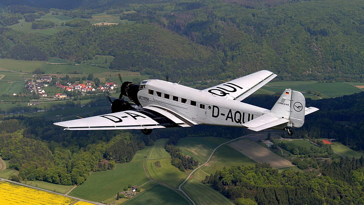 Junkers Ju 52 / 3m, Lufthansa, samolot, Tapety HD