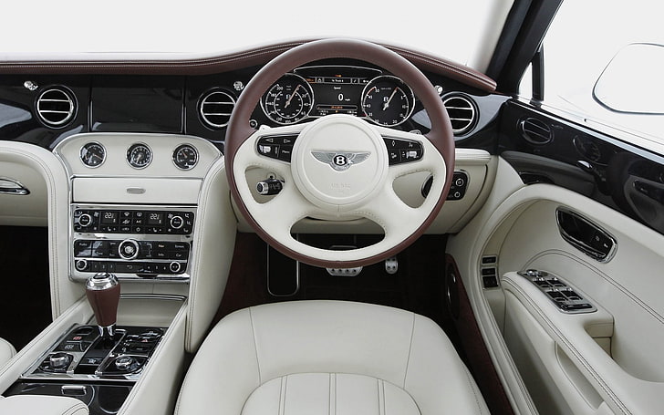Bentley, Bentley Mulsanne, Voiture, Tableau de bord, Intérieur, Luxe, Volant, Fond d'écran HD