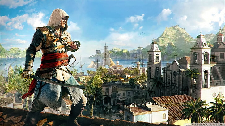Концептуално изкуство Assassin's Creed, Assassin's Creed: Black Flag, видео игри, Ubisoft, HD тапет