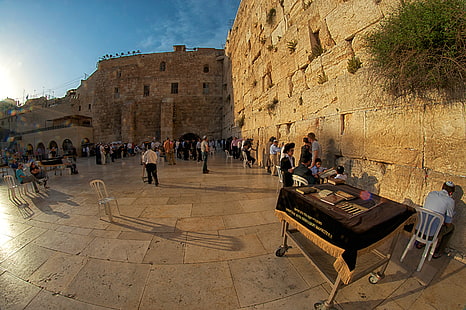 table rectangulaire noire brune et noire, Jérusalem, Israël, le mont du temple, le mur des lamentations, Fond d'écran HD HD wallpaper