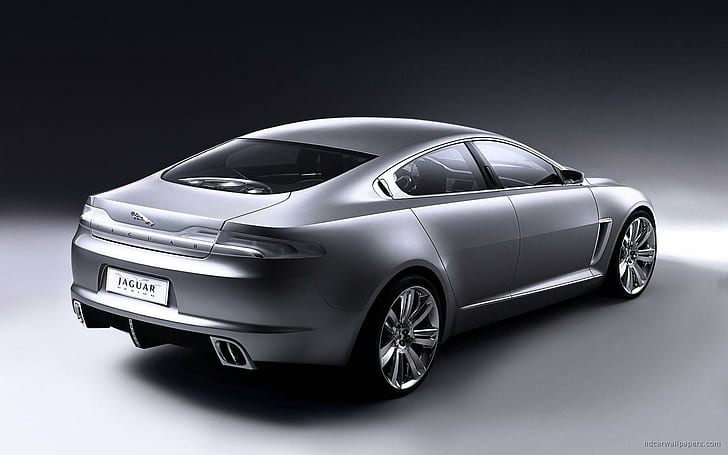 Jaguar C XF Concept 2, silver sports coupe, concept, jaguar, cars, HD wallpaper