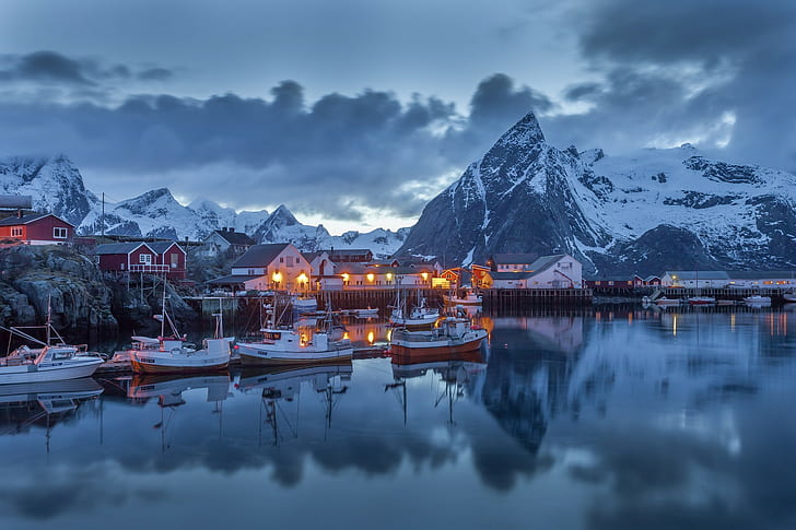 Norway, mountains, landscape, HD wallpaper