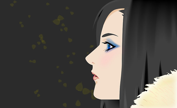 Fille Vector Art, illustration de femme aux cheveux noirs, Aero, Vector Art, Vector, Girl, Fond d'écran HD