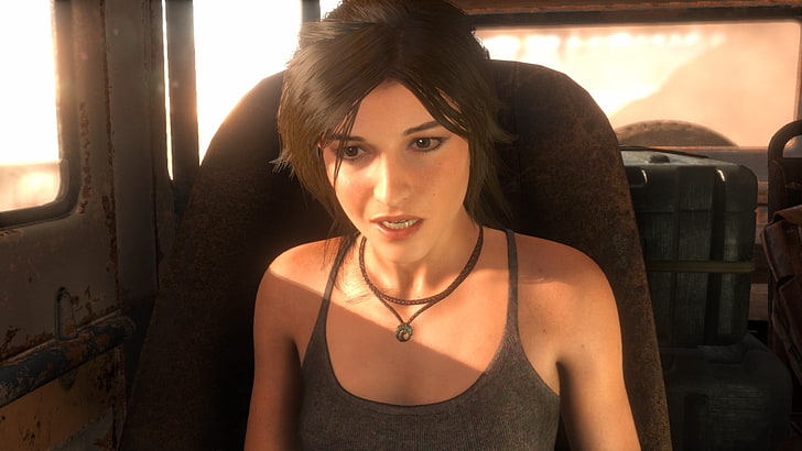 graues Tanktop für Frauen, Rise of the Tomb Raider, Tomb Raider, Lara Croft, HD-Hintergrundbild