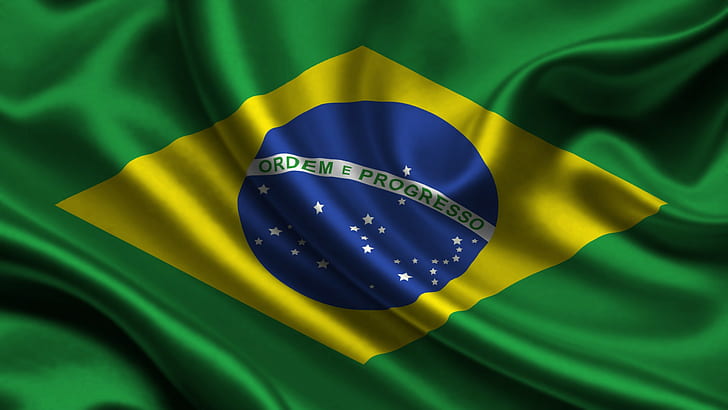 البرازيل ، البرازيل ، علم، خلفية HD