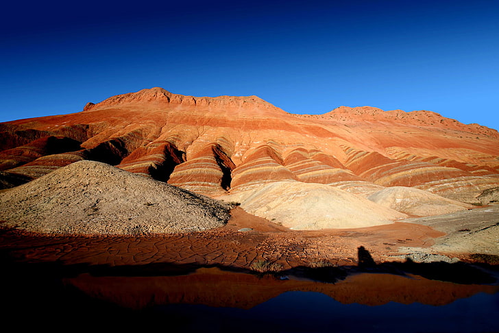 arid, barren, desert, dry, landscape, mountain, nature, outdoors, sand, sandstone, HD wallpaper